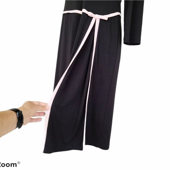 Connected Apparel Black Pink Long Sleeve Dress - Picture 8 of 12